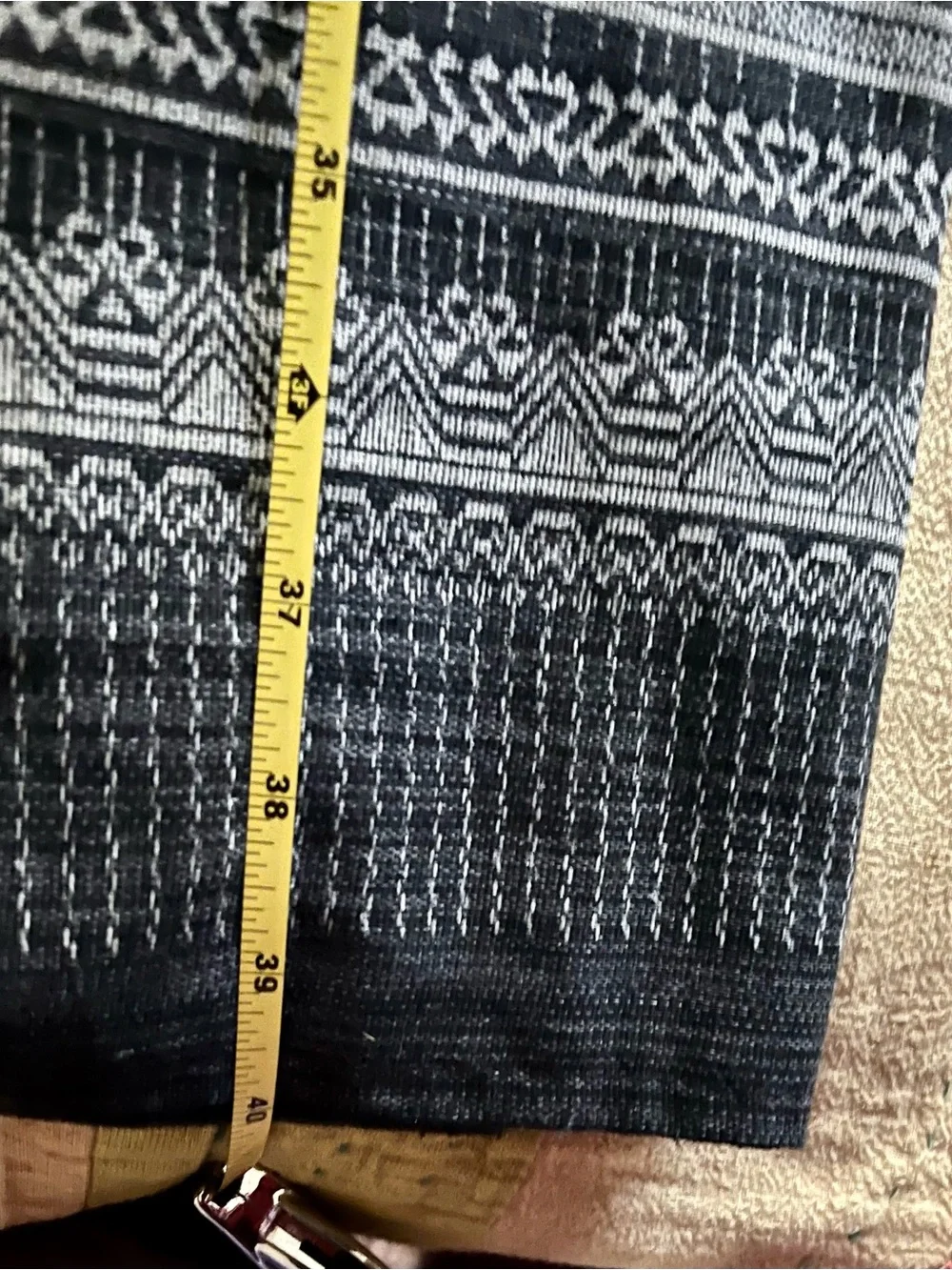 Black and White Geometric Pattern Wide-Leg Pants - Picture 9 of 12